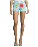 Corbin Floral-Print Stretch-Cotton Shorts 