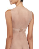Leisuring Mesh Bodysuit, Nude/Black