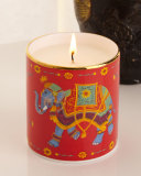 Ceremonial Elephant Red Candle