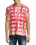 Coated Tie-Dye Short-Sleeve T-Shirt, Red