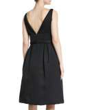Sleeveless Bow-Detail Dress, Black