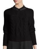 Fisher Project Cable-Knit Crop Top