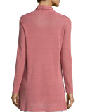 Linen-Blend Shaped Cardigan