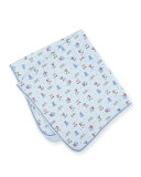 Sweater Weather Reversible Baby Bib, Blue