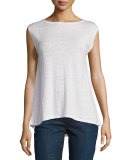 Cap-Sleeve Organic Linen Top