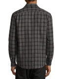 Classic-Fit Check Shirt, Gray Check