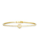 Pavé Diamond Disc Bracelet in 18K Yellow Gold