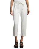 Linen-Blend Belted Culottes, Larache