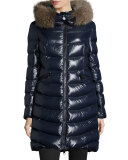 Aphia Hooded Puffer Jacket, Navy
