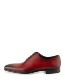 Leather Lace-Up Shoe, Red