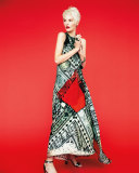 Sleeveless Bandana-Print Embellished Dress, Pine