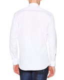 Multi-Zipper Detail Long-Sleeve Shirt, White