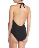 Gemini Plunging One-Piece Swimsuit