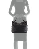 Medium Intrecciato Shoulder Bag, Black