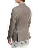 Deconstructed Prince of Wales Sport Jacket, Brown