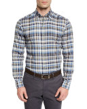 High-Performance Wool V-Neck Sweater, Light Blue