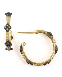 Crivelli Cross Hoop Earrings
