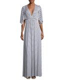 Striped Caftan Maxi Dress