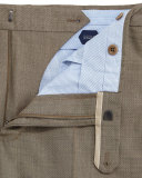 Benson Sharkskin Wool Trousers, Taupe