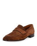 Brent Suede Penny Loafer, Brown