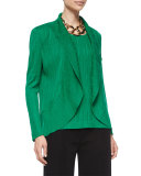 Textured Cascade Jacket, Putting Green, Plus Size