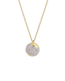Tennis 18K Gold Pavé Diamond Ball Necklace
