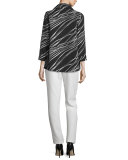 Shantung Longer-Cut Tank, White, Plus Size
