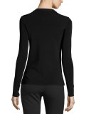 Cecilee Colorblock Crewneck Ponte Top, Army