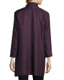 Gypsum Jacquard Long Stand Collar Jacket