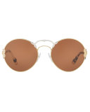 Monochromatic Round Sunglasses