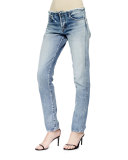 Slim-Leg Boyfriend Jeans, Denim Blue