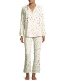 Dot-Print Classic Pajama Set, Holiday