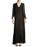Eneko Drama-Sleeve Striped Long Dress 