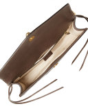 Animalier Leather Shoulder Bag, Brown