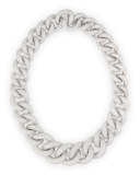18k White Gold Diamond Chain Link Necklace