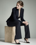 Thaisune Flare-Leg Trousers, Midnight Blue