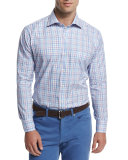 Tattersall Long-Sleeve Sport Shirt, White