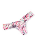 Flora Signature Lace Low-Rise Thong, Multi