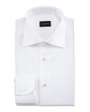 White-On-White Textured Dress Shirt, White