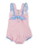 Polka-Dot One-Piece Swimsuit, Pink, Size 6-24 Months