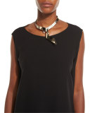 Golden Ribbon Collar Necklace