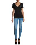 Halle Super-Skinny Jeans, Neptune Blue