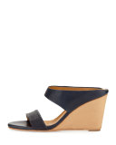 Julian Wedge Slide Sandal, Blue