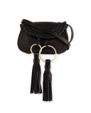 Polly Leather Crossbody Bag, Black