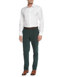 Standard-Fit Brushed Stretch Cotton Pants