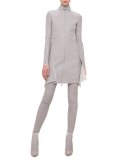 Long-Sleeve Double-Face Apron Dress