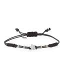 Pull-Cord Bracelet with Diamond Starfish in 18K White Gold