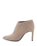 Nubuck Pointed-Toe 85mm Bootie, Gray