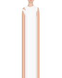 Antartide Sleeveless Cold-Shoulder Dress, Off White