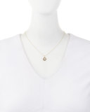 Lotus Medallion Necklace with Diamonds